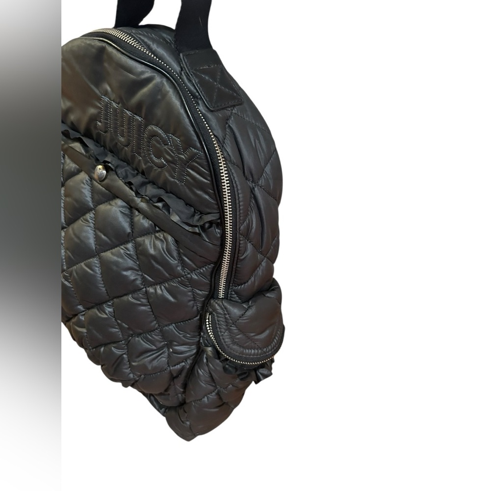 Vintage Y2K Juicy Couture Black Quilted Backpack - Picture 4 of 7